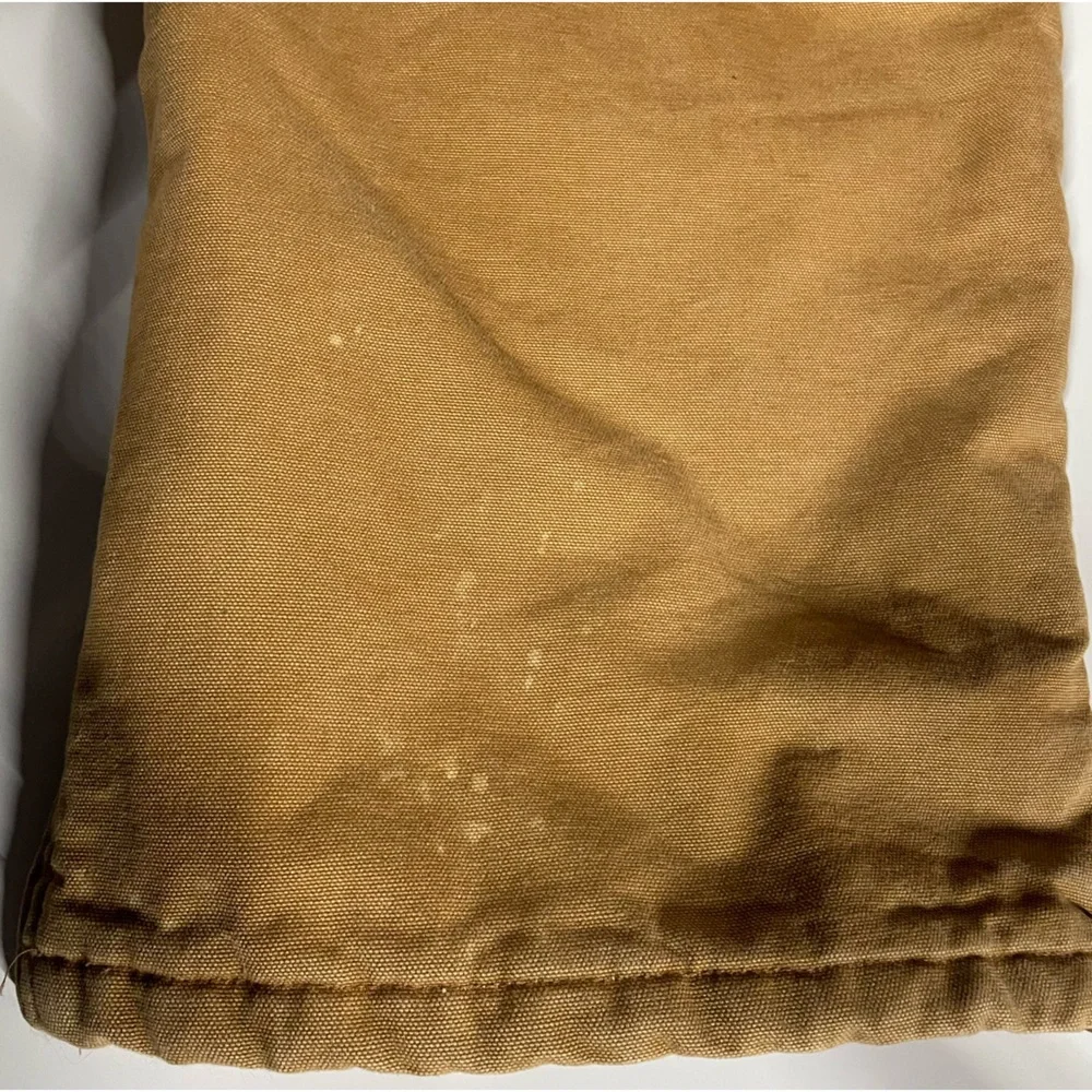 Vintage Carhartt Insulated Quilt Lined Double Knee Bib Overalls R02 Size 44 x 32
